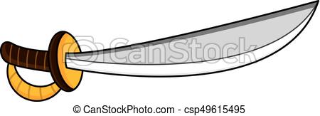 450x163 Cartoon Pirate Sword Vector Illustration Eps Vectors