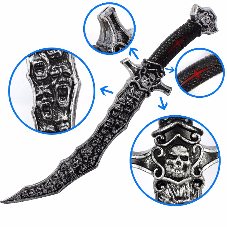 750x750 Hot Sale Halloween Skull Skeleton Plastic Pirate Sword Toy