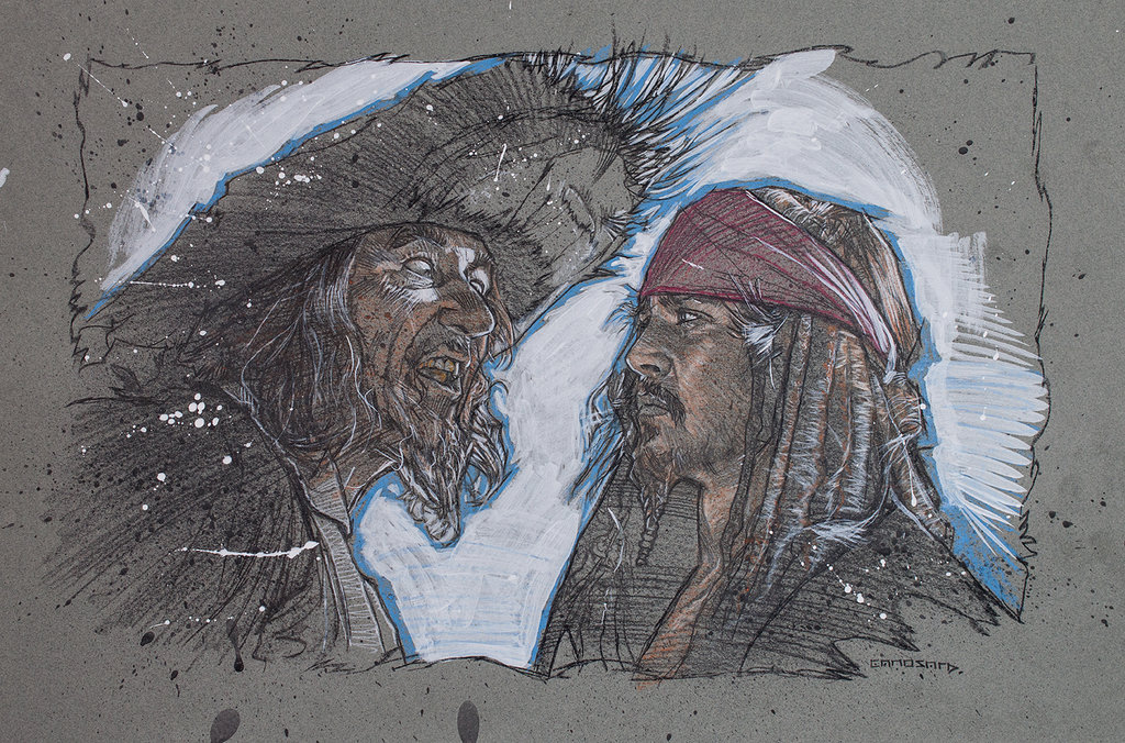 1024x676 Pirates Of The Caribbean Drawing By Canosard