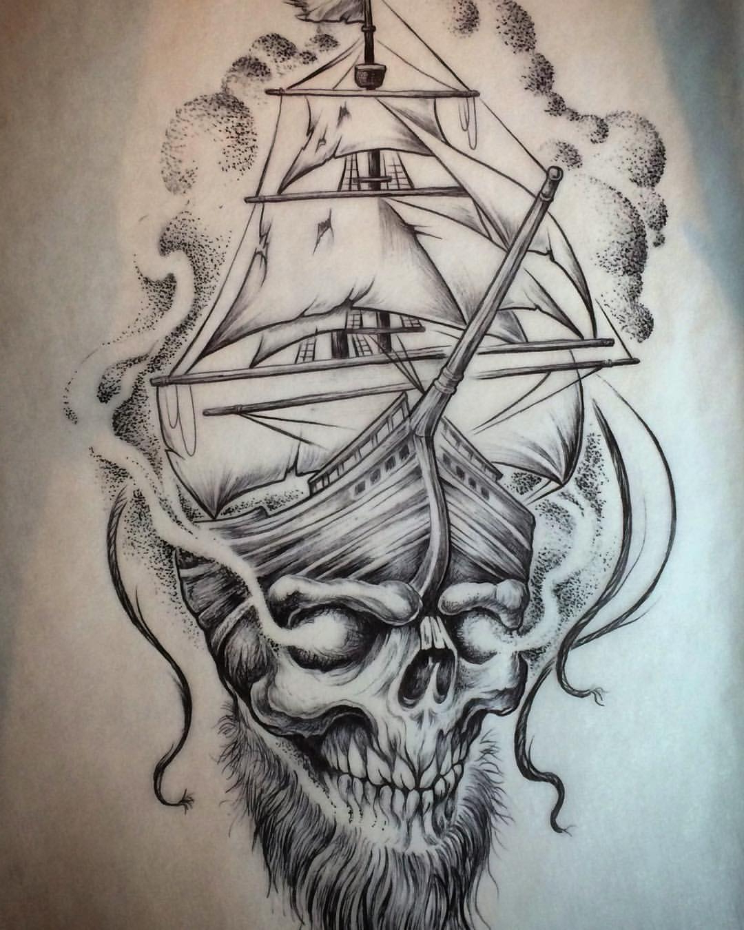 1080x1350 Pirate Ship Tattoo Drawing Traditional Pirate Ship Tattoo Design