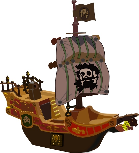 546x599 Pirate Ship Clip Art Free Vector In Open Office Drawing Svg ( Svg
