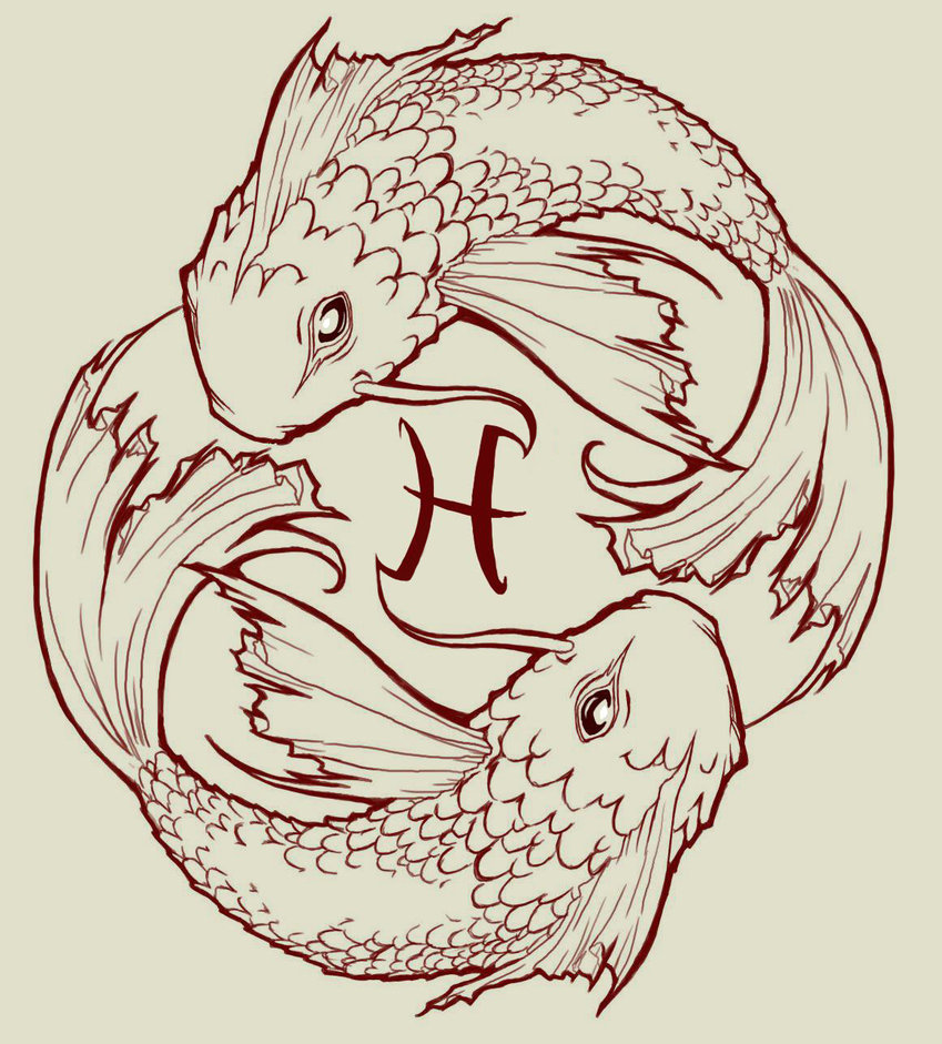 849x941 Pisces Koi Fish By Jackiethepirate