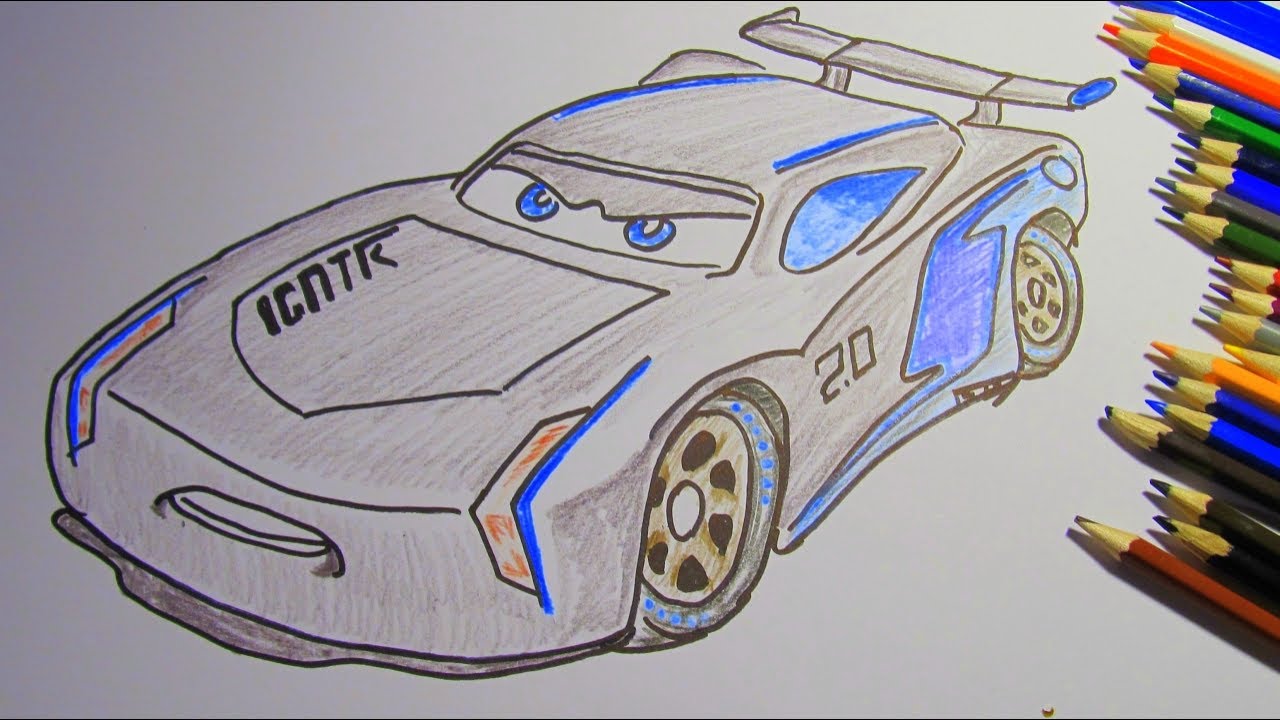 1280x720 How To Draw And Color Jackson Storm Disney Pixar Cars 3 2017