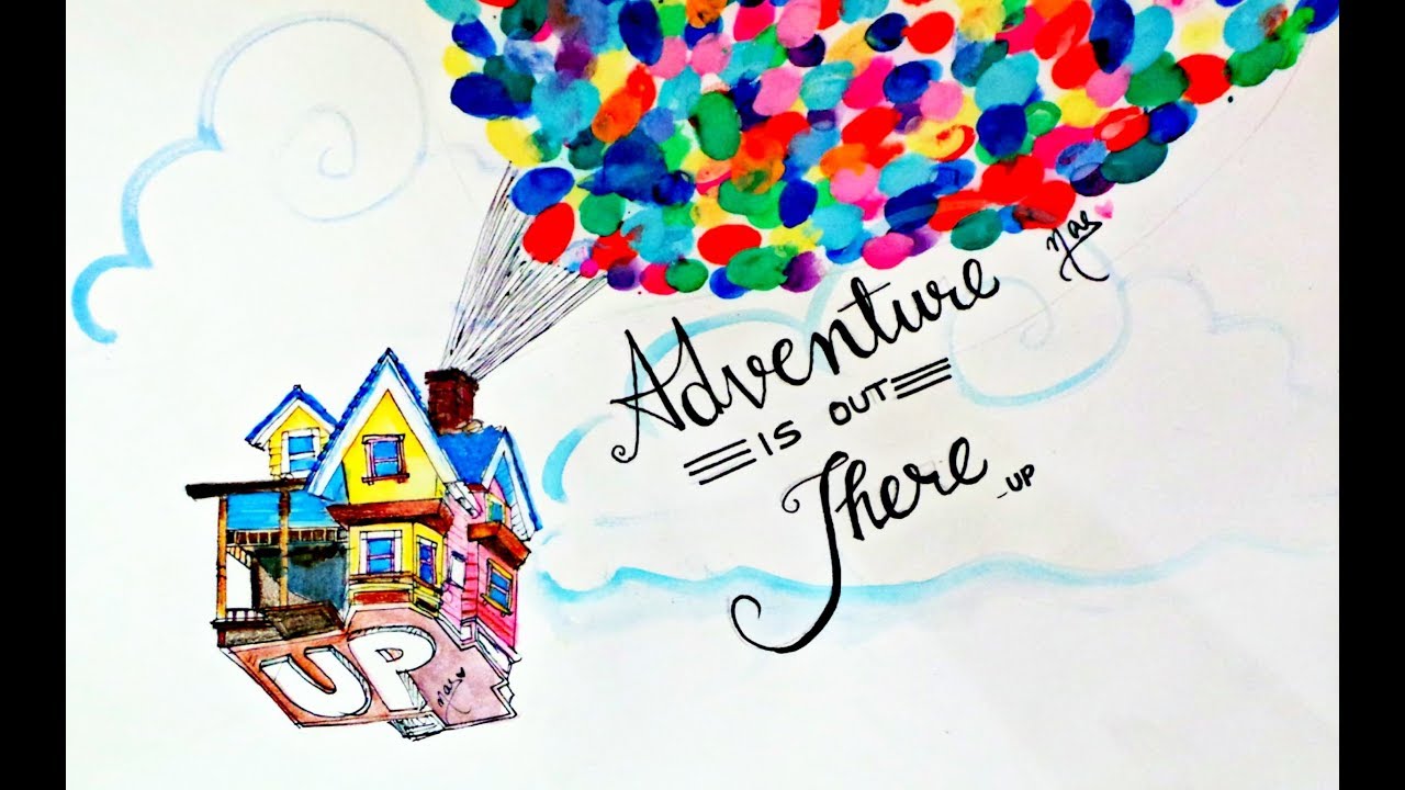 1280x720 Disney Movie Up House Of Balloons Drawing Tutorial