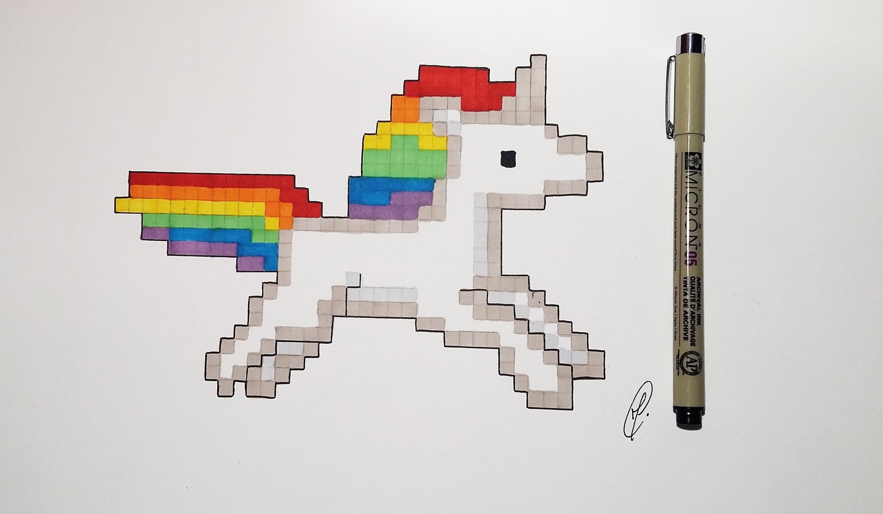2935x1709 Pixel Art How To Draw Unicorn (Very Easy !)