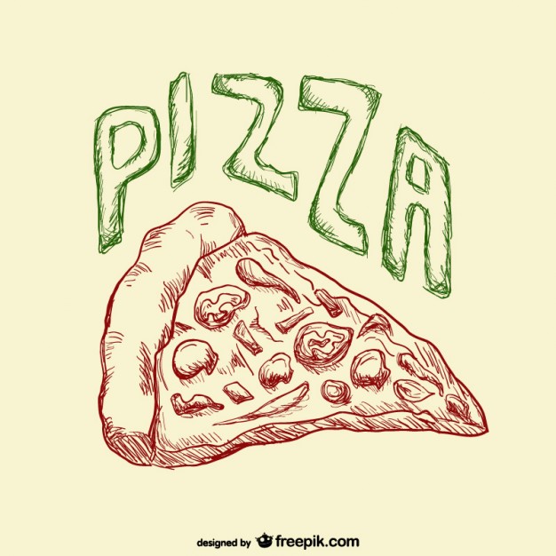 626x626 Pizza Slice Drawing Vector Free Download
