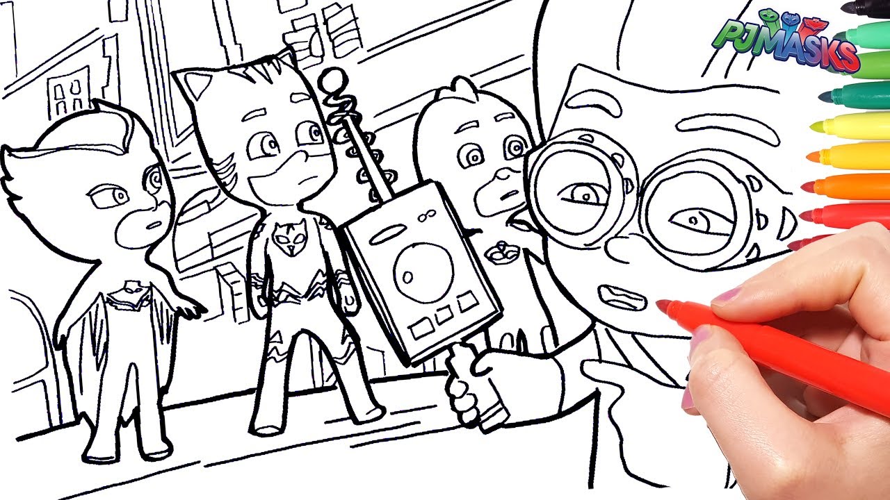 1280x720 How To Draw Pj Masks Catboy Owelette Gekko Pj Masks Coloring