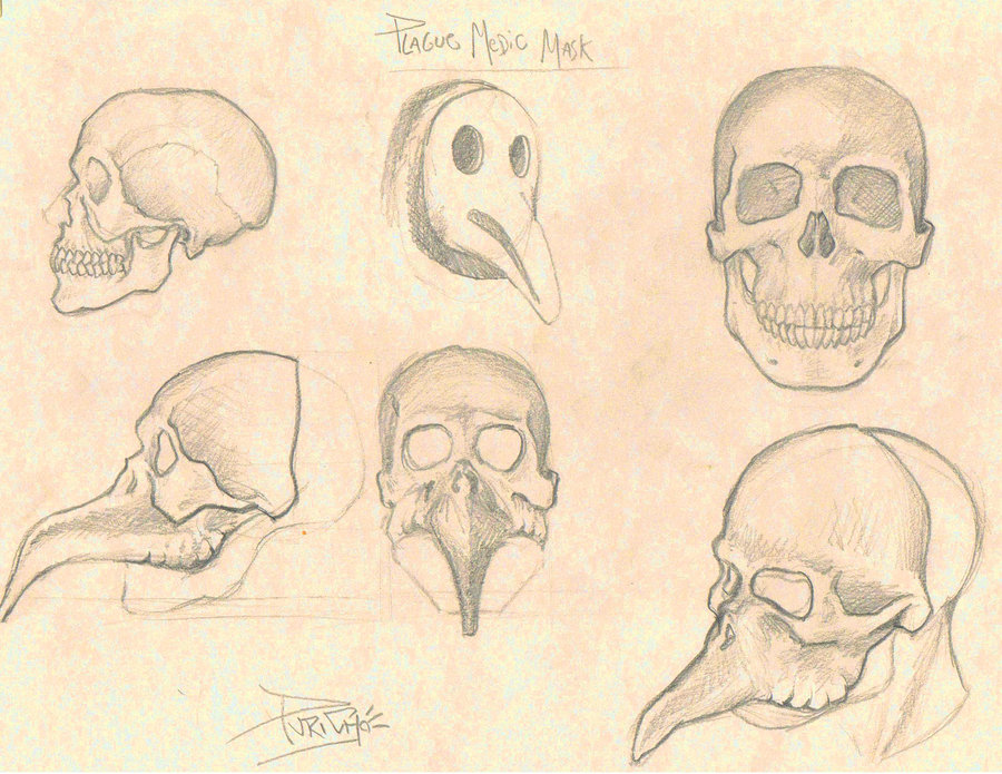 900x695 Plague Medic Mask Sketch By Elfigos.jpg Art