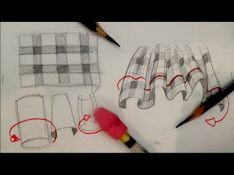 480x360 How To Draw Plaid Pattern Clothing, Fabric, Drapery And Folds