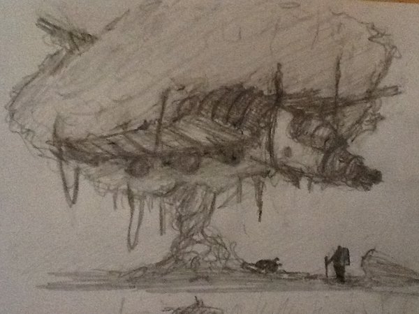 600x450 Plane Crash Sketch By Sharkwipe