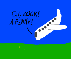 300x250 Plane Crash!! Oooh, Lucky Penny! (Drawing By Eirik5565)