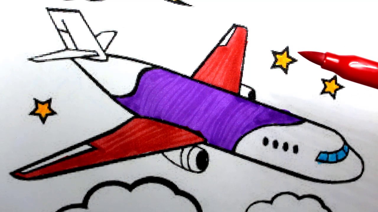 1280x720 Plane Drawing For Kids How To Draw An Airplane Easy Step By Step