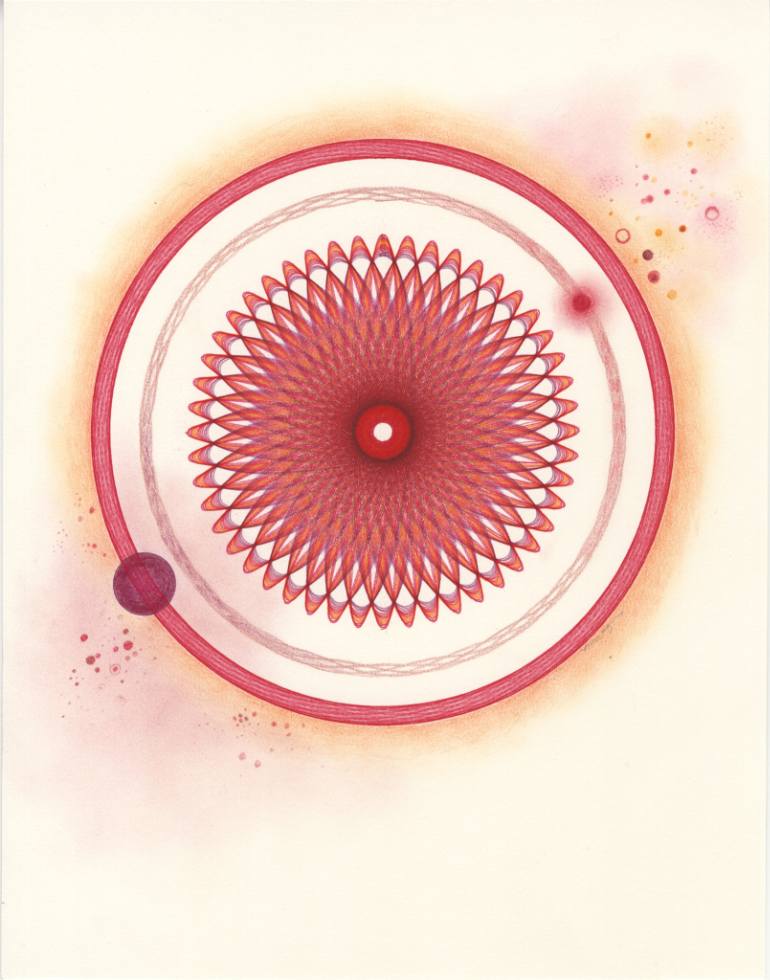 770x980 Saatchi Art Crimson Planet Drawing By Mary Wagner