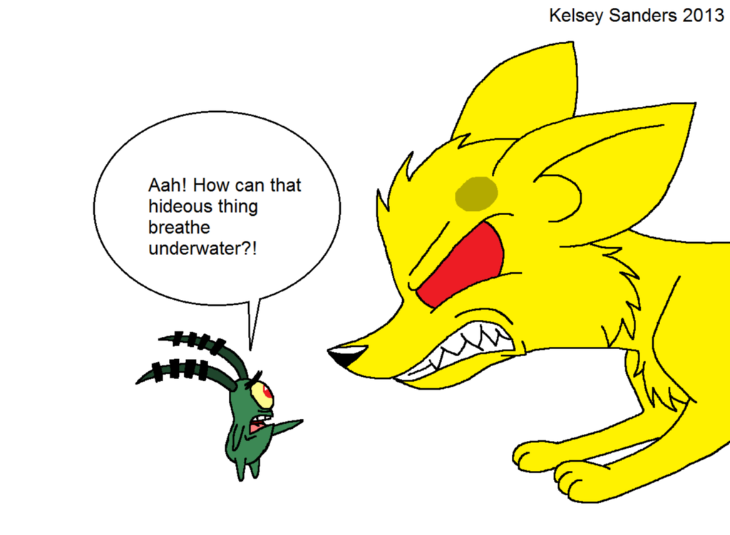 1024x751 Spongebob Wolf And Plankton By Kelseyedward