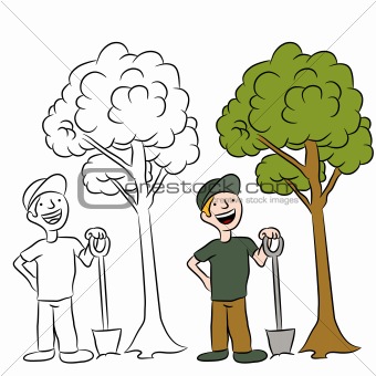 340x340 Image 3889454 Tree Planting Man From Crestock Stock Photos