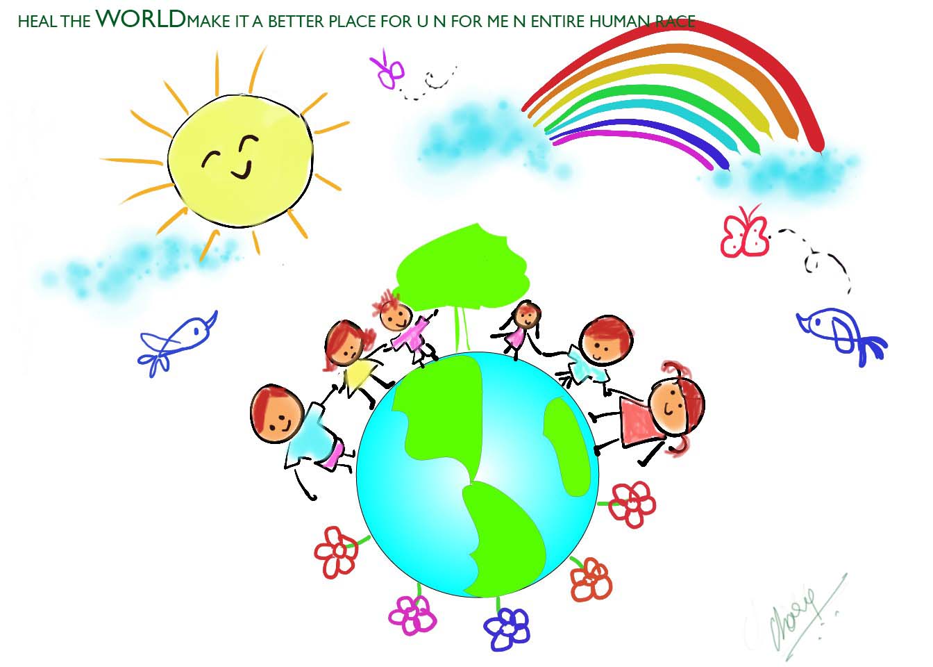 1344x960 Planting Trees Drawing 8992872