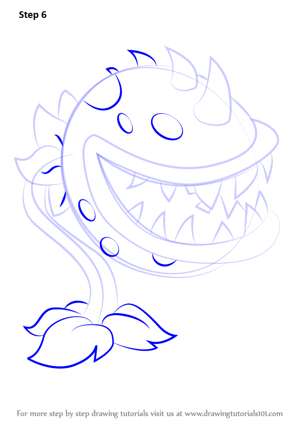 596x843 Learn How To Draw Chomper From Plants Vs. Zombies (Plants Vs