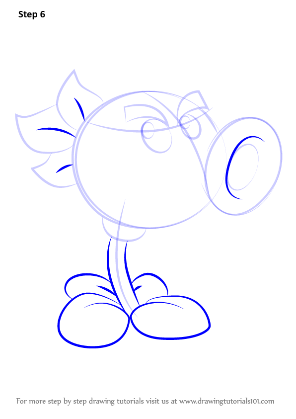 596x843 Learn How To Draw Repeater From Plants Vs. Zombies (Plants Vs