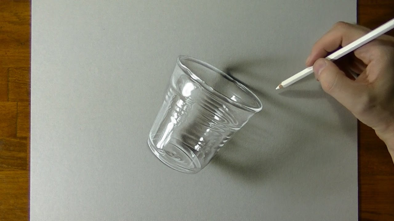 1280x720 Glass Or Plastic Drawing Of A Coffee Cup
