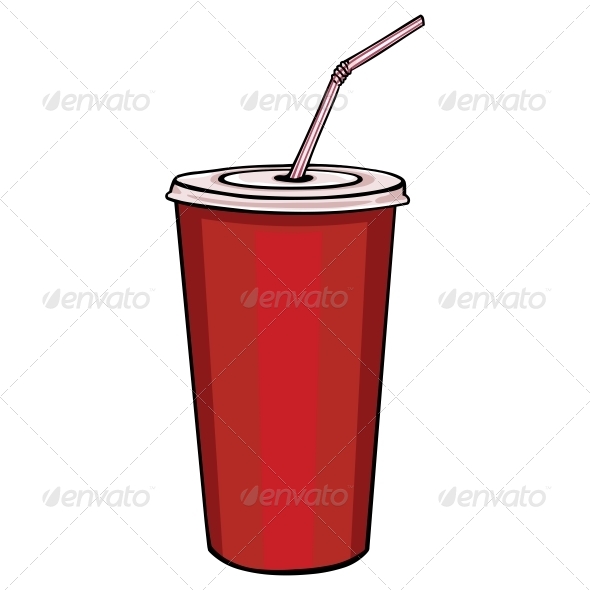 590x590 Red Plastic Cup With Lid And Straw Plastic Cups, Icon