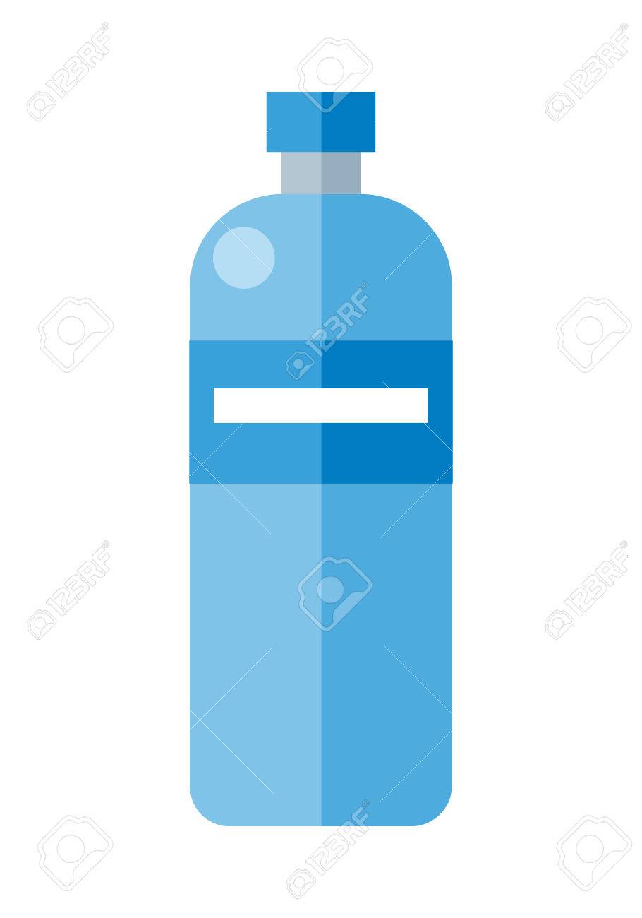 910x1300 Blue Plastic Bottle. Illustration Of Bottle Of Mineral Water