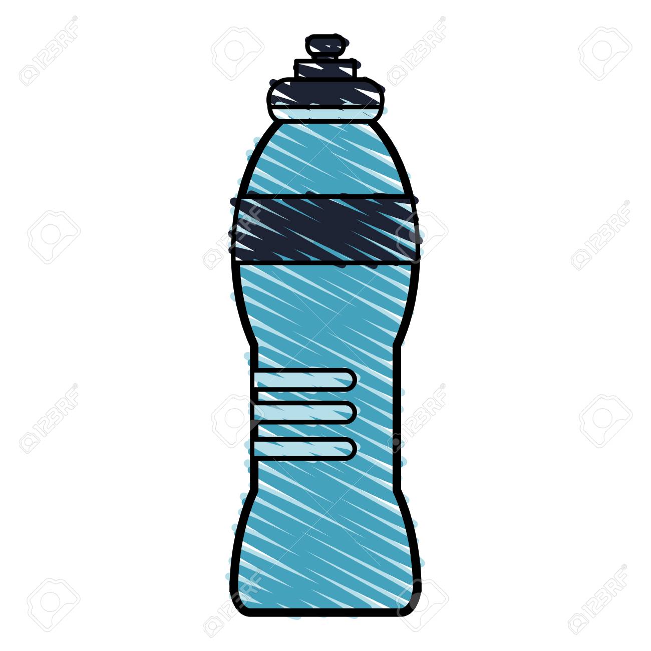1300x1300 Color Drawing Pencil Cartoon Sports Bottle For Liquids Vector