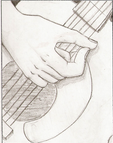 395x500 Guitar Drawing By Vegetariansquishy