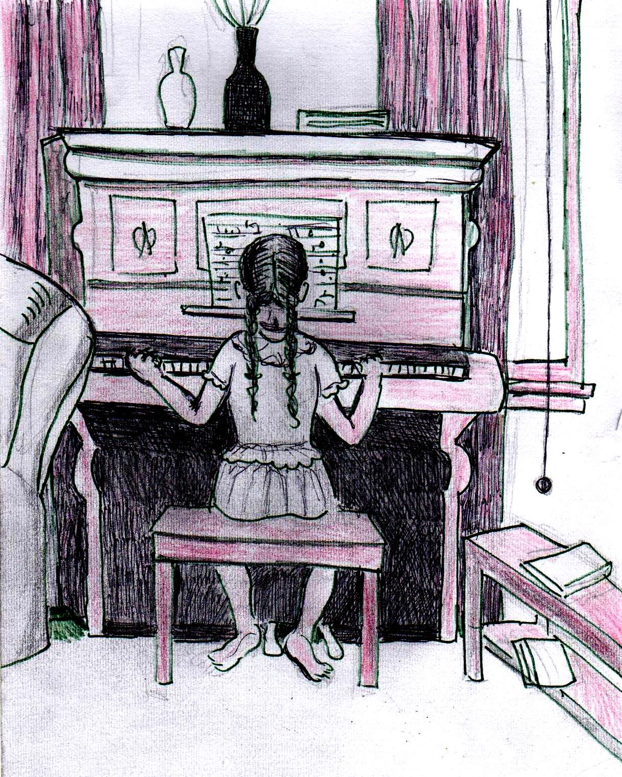 1219x1524 Image Result For Girl Playing Piano Art Piano