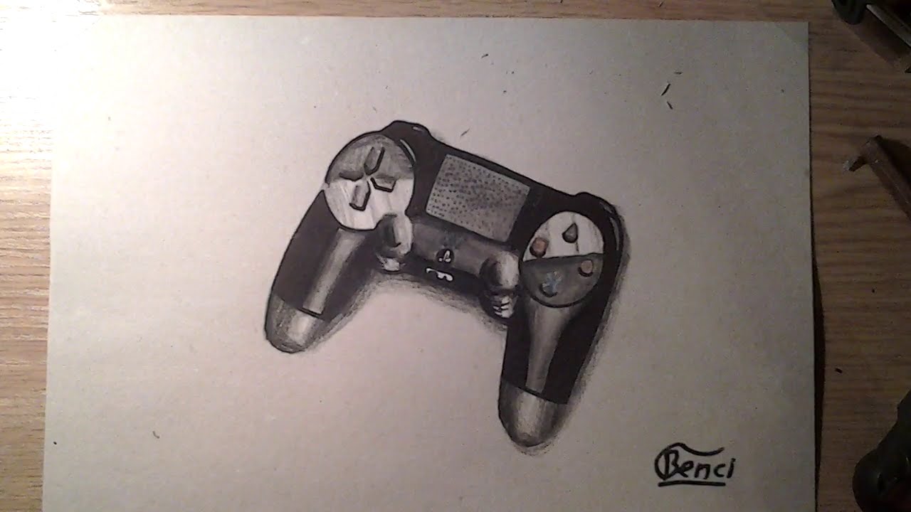 1280x720 Drawing Ps4 Controller Timelapse