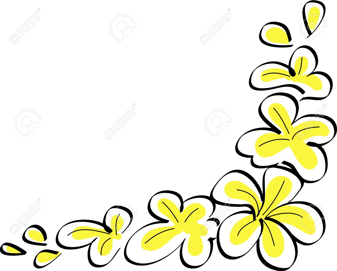 1300x1046 Drawing Tropical Plumeria Flowers Vector Royalty Free Cliparts