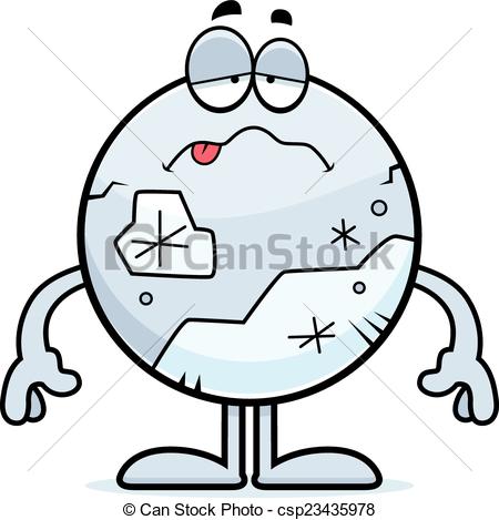 450x469 Sick Cartoon Pluto. A Cartoon Illustration Of Pluto Looking