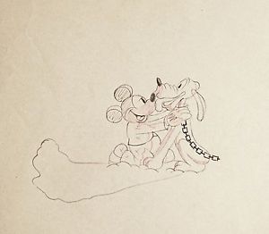 300x262 Walt Disney 1933 Mad Doctor Production Drawing Featuring Mickey