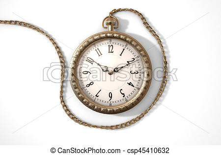 450x317 Pocket Watch On Chain. A Closeup Of An Intricate Gold Drawings