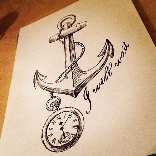 500x500 Drawing Of Anchors Dawn Pocket Watch, Compass