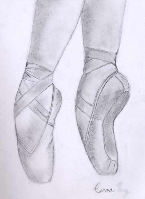 Pointe Shoe Drawing at GetDrawings | Free download