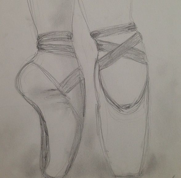 Pointe Shoes Drawing at GetDrawings | Free download