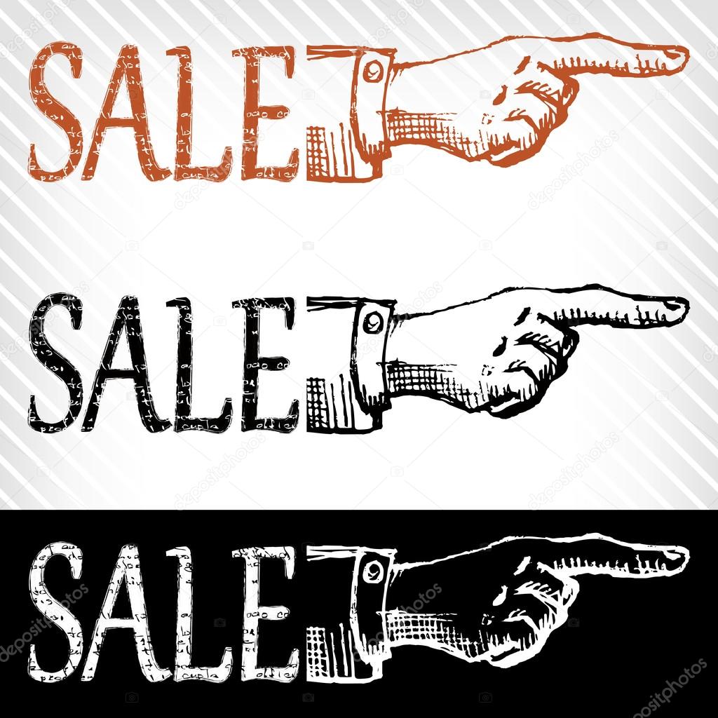 1024x1024 Retro Vintage Pointing Hand Drawing Stock Vector Sdmixx