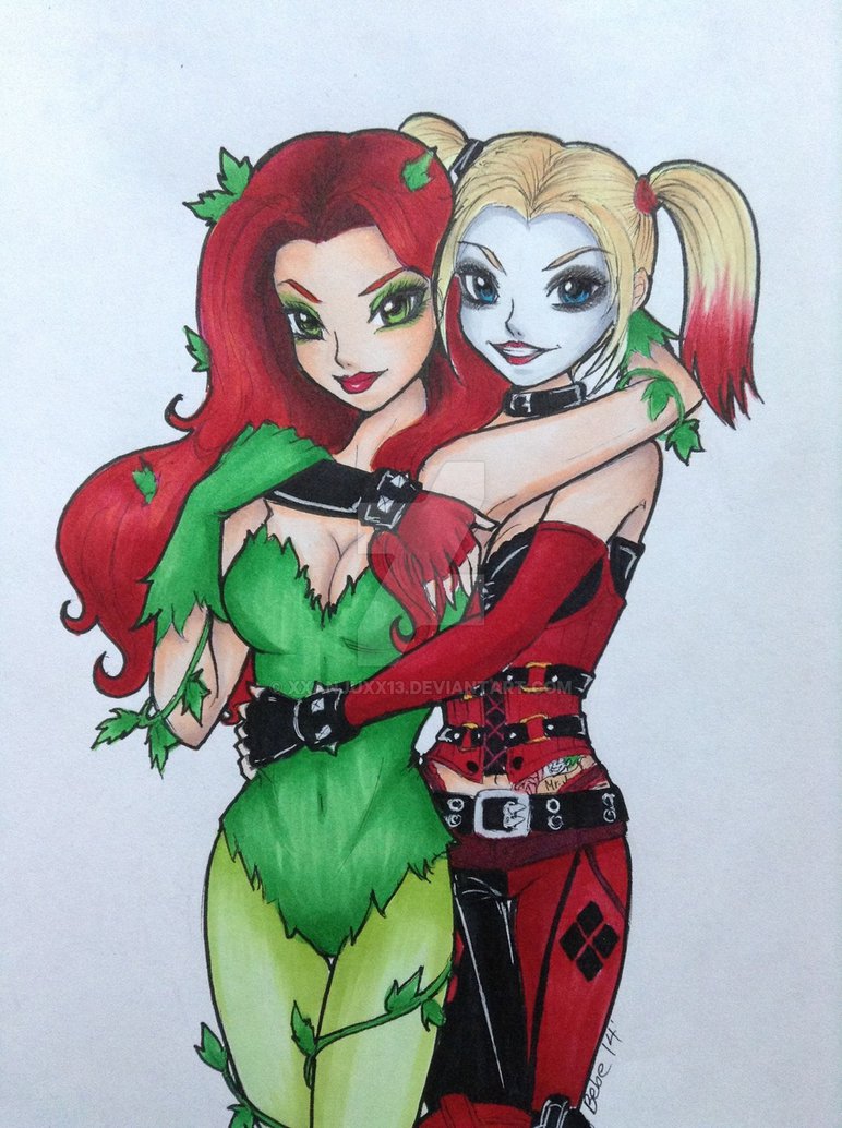 772x1034 Poison Ivy And Harley Quinn By Xxanjuxx13