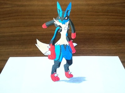 400x300 Draw, Drawing Mega Lucario Pokemon 3d Speed Drawing, How To Draw