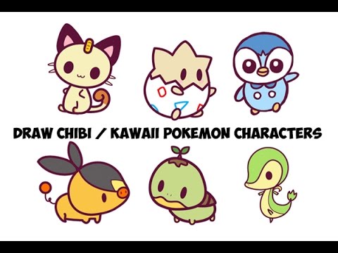 480x360 How To Draw Pokemon Characters Step By Step Easy For Kids (Cute