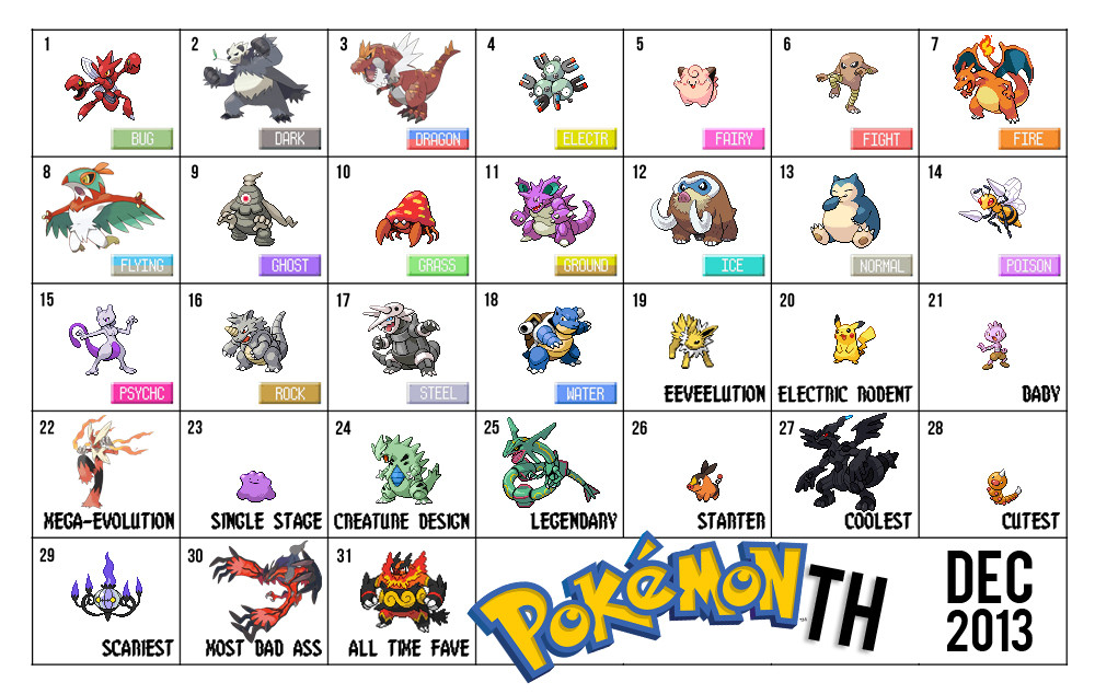 1000x634 December Pokemon Drawing Challenge!