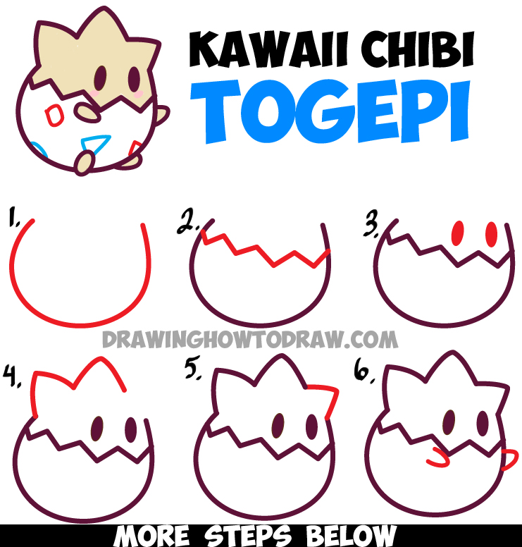 741x776 How To Draw Chibi Kawaii Togepi From Pokemon