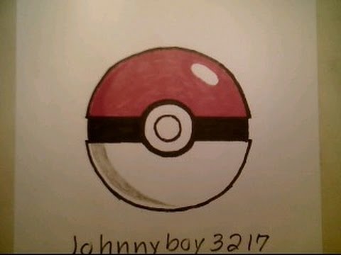 480x360 How To Draw Pokemon Ball 3d Easy Step By Step Tutorial Go Pokeball