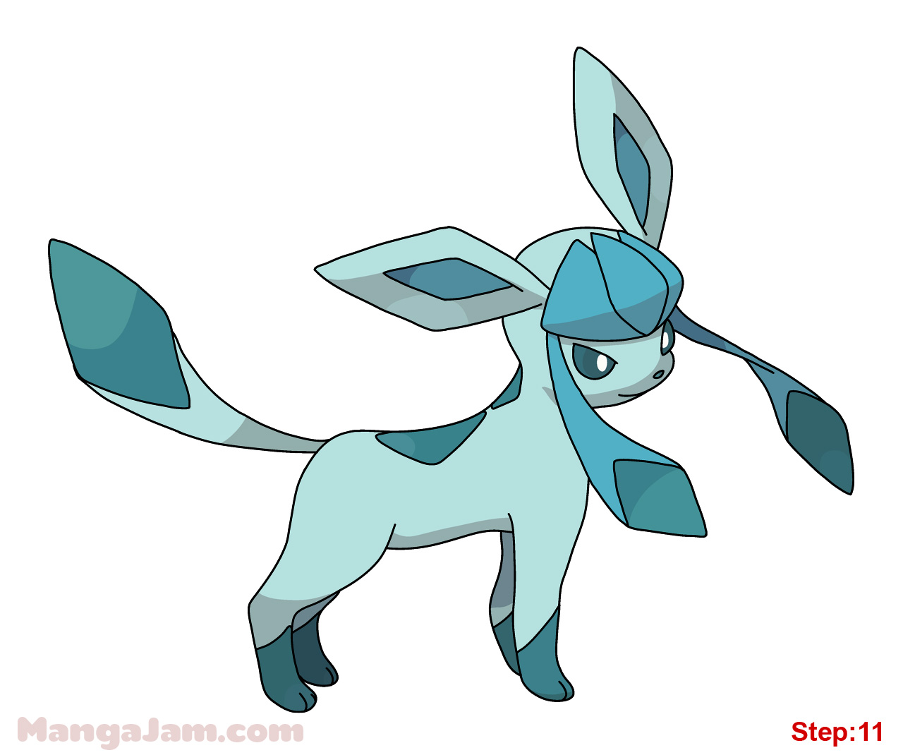 1280x1070 How To Draw Glaceon From Pokemon Step 11 Sisi