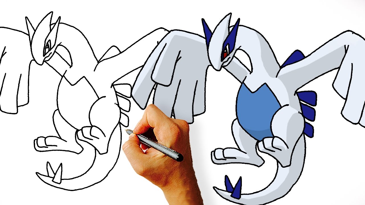 1280x720 How To Draw Lugia Step By Step (Pokemon)