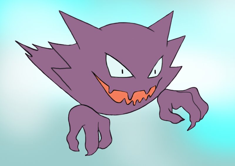 800x566 Learn How To Draw Haunter From Pokemon (Pokemon) Step By Step