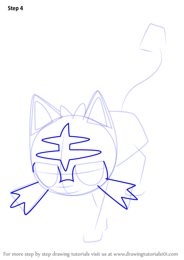 600x846 Learn How To Draw Litten From Pokemon Sun And Moon Sun