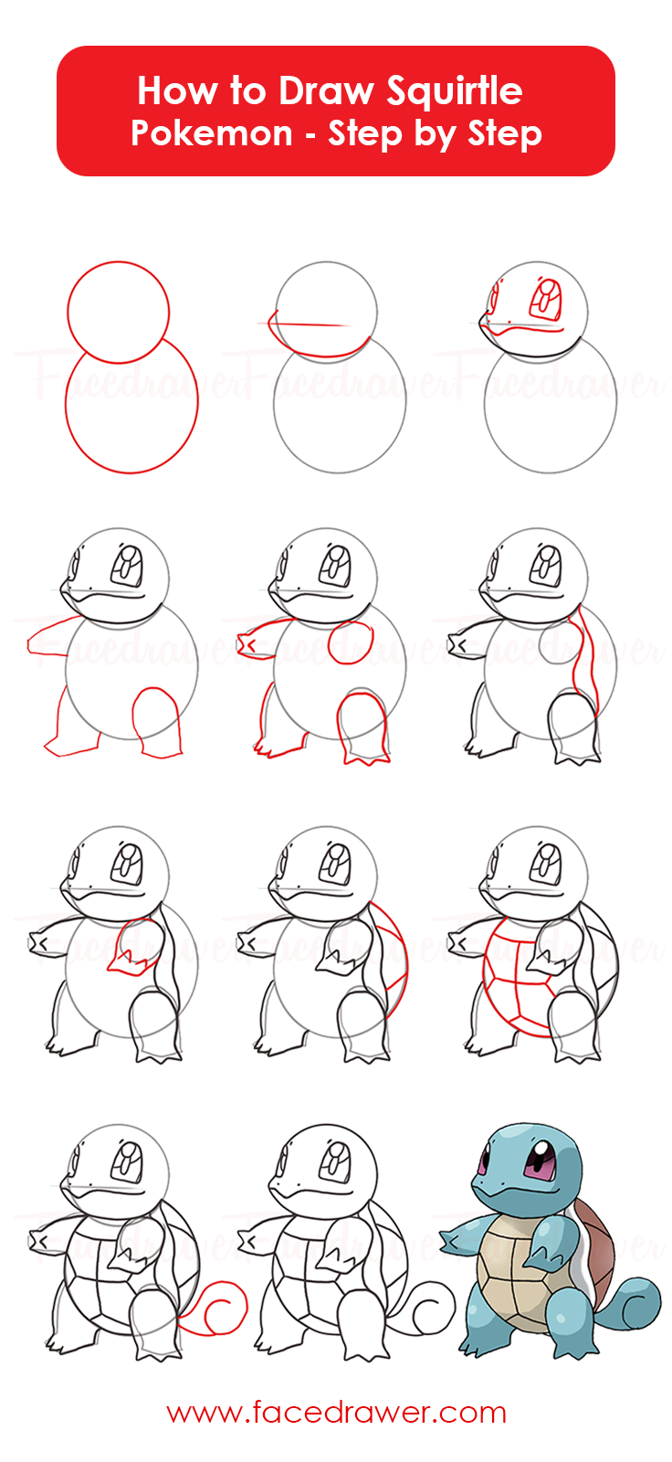 736x1600 You Like The Cute Squirtle Pokemon Learn How To Draw Squirtle