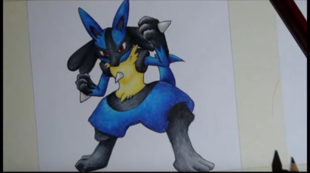 1304x726 Lucario Drawing