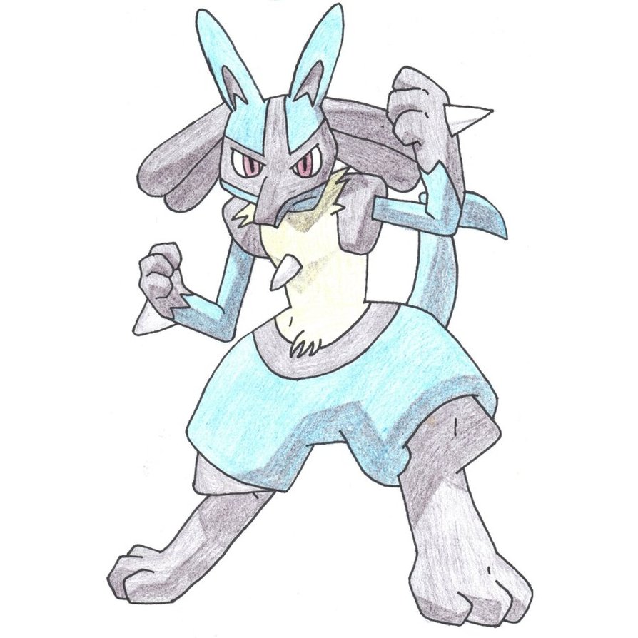 894x894 Lucario Hand Drawing By Thedogpaw